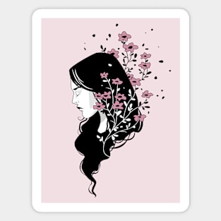 Floral portrait Magnet